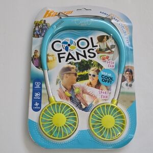 Cool Fans Hands-Free Neckband Fan - Blue and Yellow